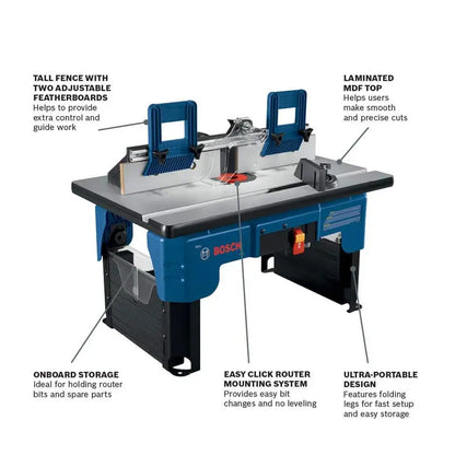 Bosch 12 Amp 2-1/4 HP Router with Bonus Router Table 1617EVS+RA1141