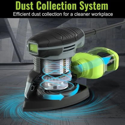 WORKPRO 1.6-Amp Compact Detail Sander  13,000 OPM with Integrated Dust Collection