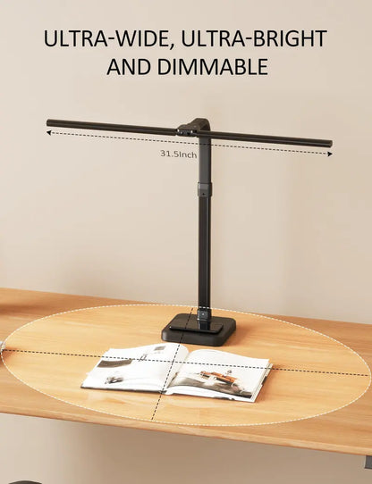 Dual-Head Architect LED Desk Lamp  24W, Flexible Gooseneck, 5 Brightness Settings