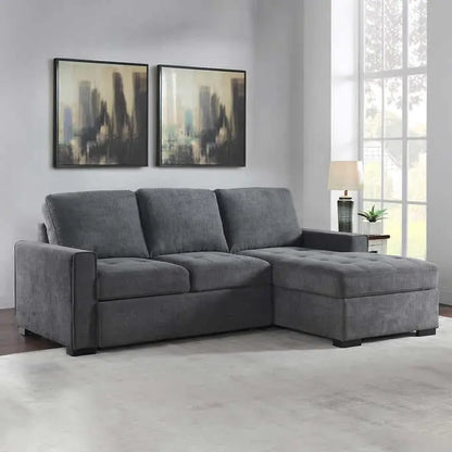Kendale Modern Sleeper Sofa with Chaise & Hidden Storage Compartment