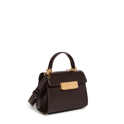 Mini Capucine - Cuir Box Chocolat