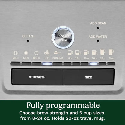 Cuisinart DGB-30 Custom Grind & Brew Single-Cup Coffee Maker with Adjustable Strength and Over-Ice Mode
