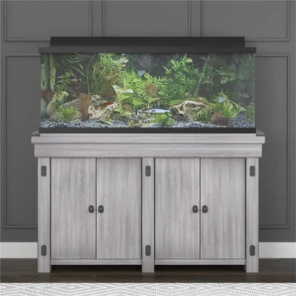 Bowery Hill 55 Gallon Aquarium Stand in Rustic White