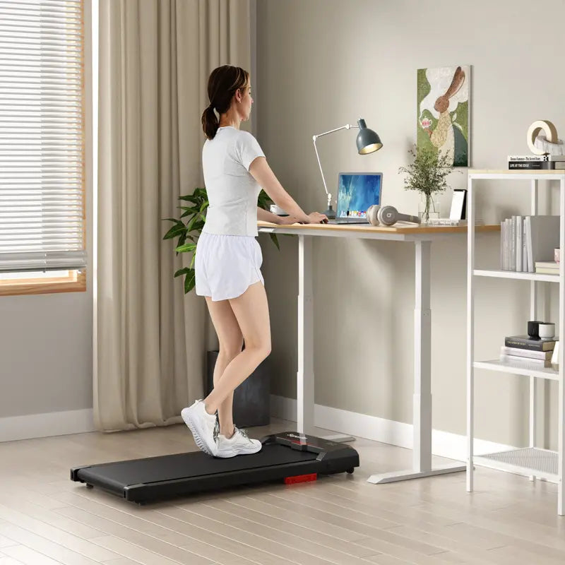 2.5HP Under-Desk Walking Pad  Compact Treadmill with Remote, 340 lb Capacity & Quiet Operation