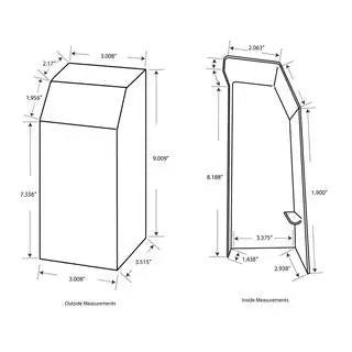 NeatHeat 8009 Tall Series Right EndWall Cap  Hot Water Hydronic Baseboard Cover (Not for Electric Baseboard) REC 8009