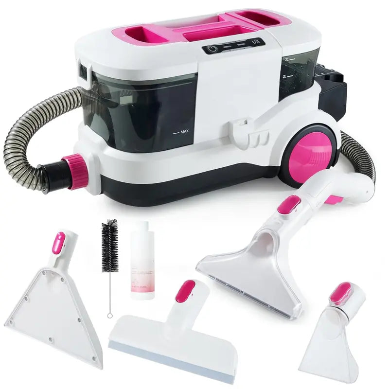 Dual-Tank Portable Carpet Cleaner with 800W Suction Power & Upholstery Extraction