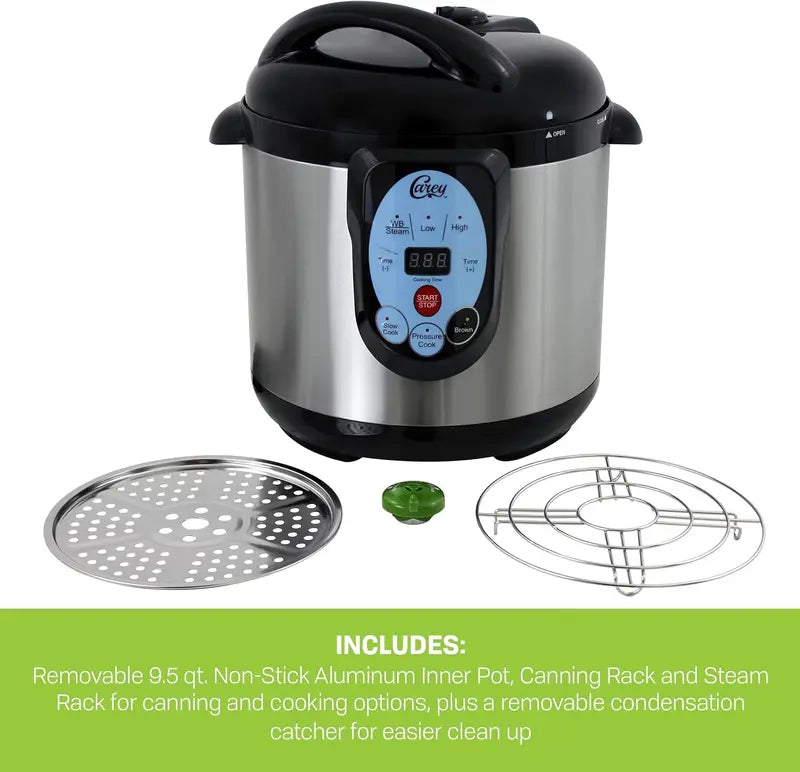 CAREY DPC-9SS Smart Pressure Canner  9.5 Qt Stainless Steel Electric Canning & Cooking System