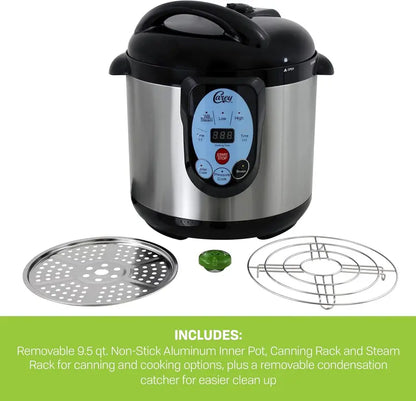 CAREY DPC-9SS Smart Pressure Canner  9.5 Qt Stainless Steel Electric Canning & Cooking System