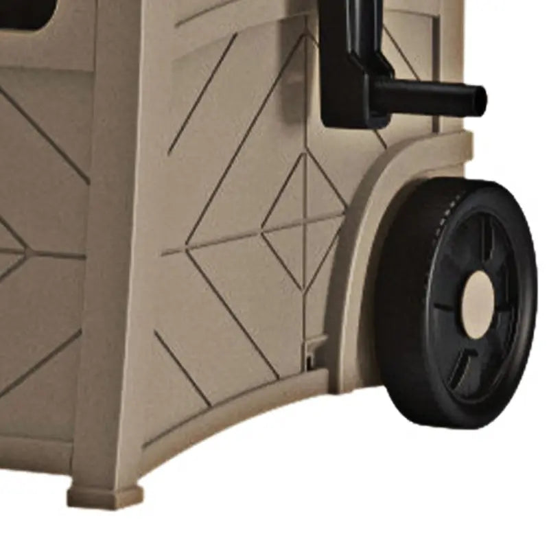 Suncast WST150 Free Standing Hideaway Hose Reel, Taupe, Hose 150′