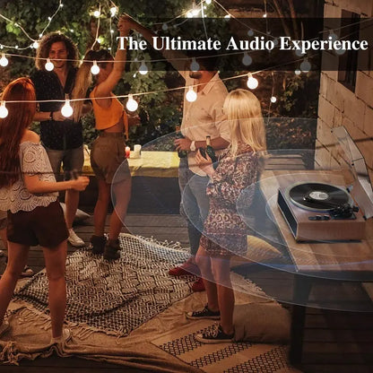 1 by ONE Belt-Drive Turntable  High-Fidelity Vinyl Player with Built-in Stereo Speakers