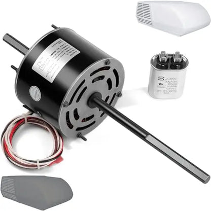 1/3 HP RV Air Conditioner Motor & Capacitor  Direct Replacement for Coleman Mach, Fasco D1092  5-Year Warranty