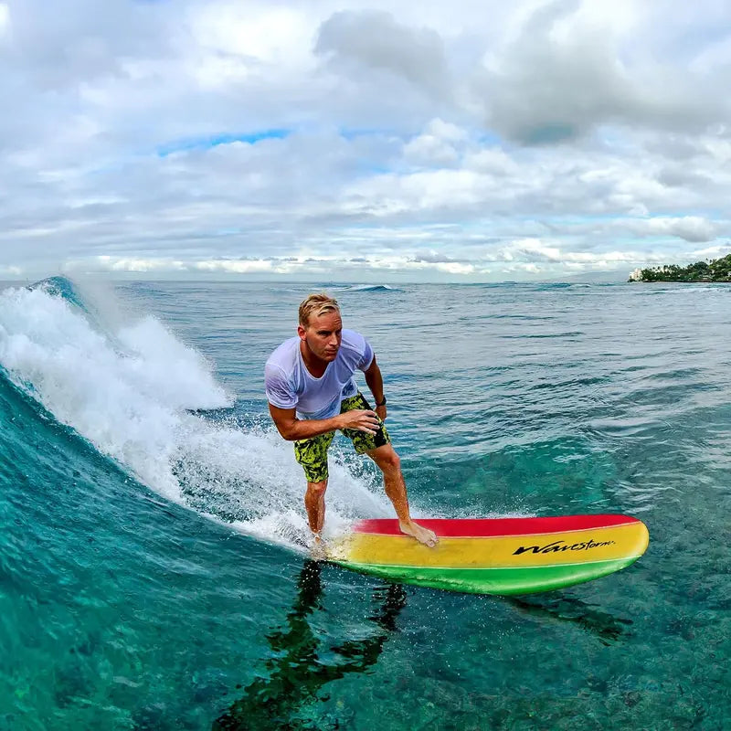 Classic Soft-Top Foam Surfboard  8-Foot Beginner-Friendly Board