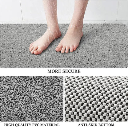 Non-Slip Shower Mat with Quick-Drain Texture and Secure Grip