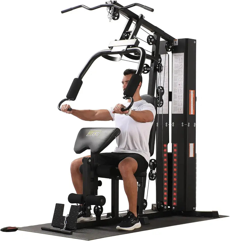 BalanceFrom Steel-Frame Home Gym Machine  Includes Floor Mat & Multi-Station Design