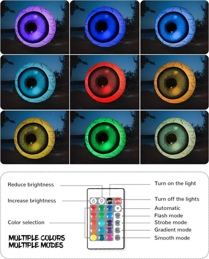 Large Outdoor Halloween Inflatable Eyeball  Giant Animated Yard Decoration with Built-in Fan