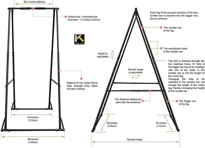 Air Yoga Set: Adjustable Aerial Hammock + Foldable KT Swing Stand