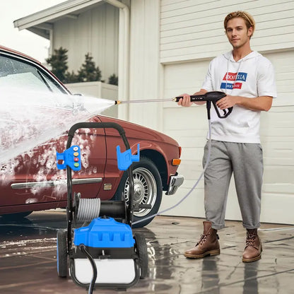 2300 PSI Electric Pressure Washer  1.8 GPM Heavy-Duty Cleaner with 5 Quick-Connect Nozzles and Wheels
