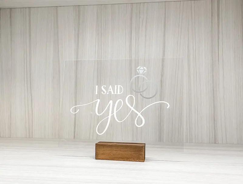 Wooden ‘I Said Yes’ Wedding Countdown Sign for Brides-to-Be