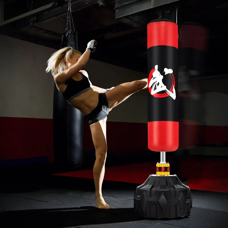Freestanding Heavy-Duty Boxing Bag with Adjustable Fillable Base