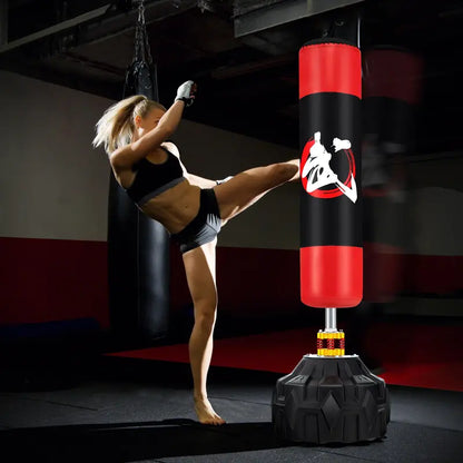 Freestanding Heavy-Duty Boxing Bag with Adjustable Fillable Base