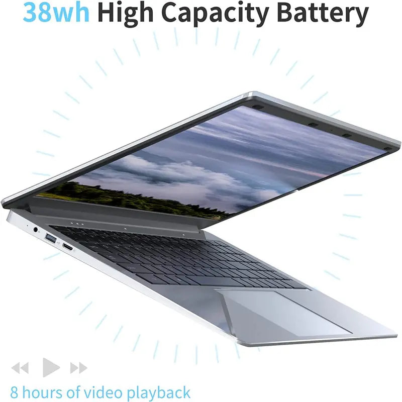SGIN 15.6Inch Laptop 4GB DDR4 128GB SSD Windows 11 with 4 Core Intel Celeron, Full HD 1920X1080