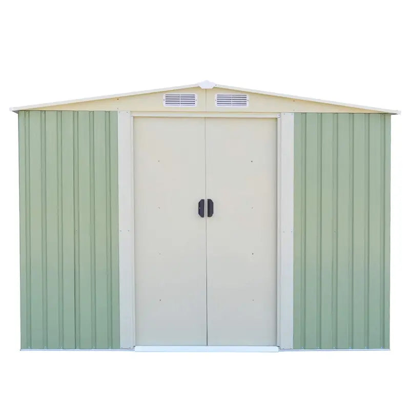 Galvanized Steel Storage Shed  8.5′ x 8.5′ Heavy-Duty Outdoor Tool House with Corrosion Resistance