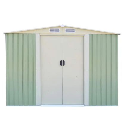 Galvanized Steel Storage Shed  8.5′ x 8.5′ Heavy-Duty Outdoor Tool House with Corrosion Resistance