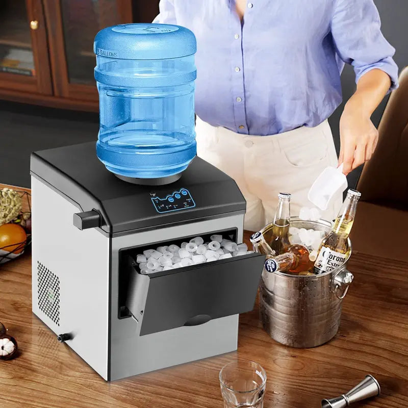 Dual-Function Countertop Ice Maker & Water Cooler  48 lbs/24 Hours with Small/Medium/Large Ice Options