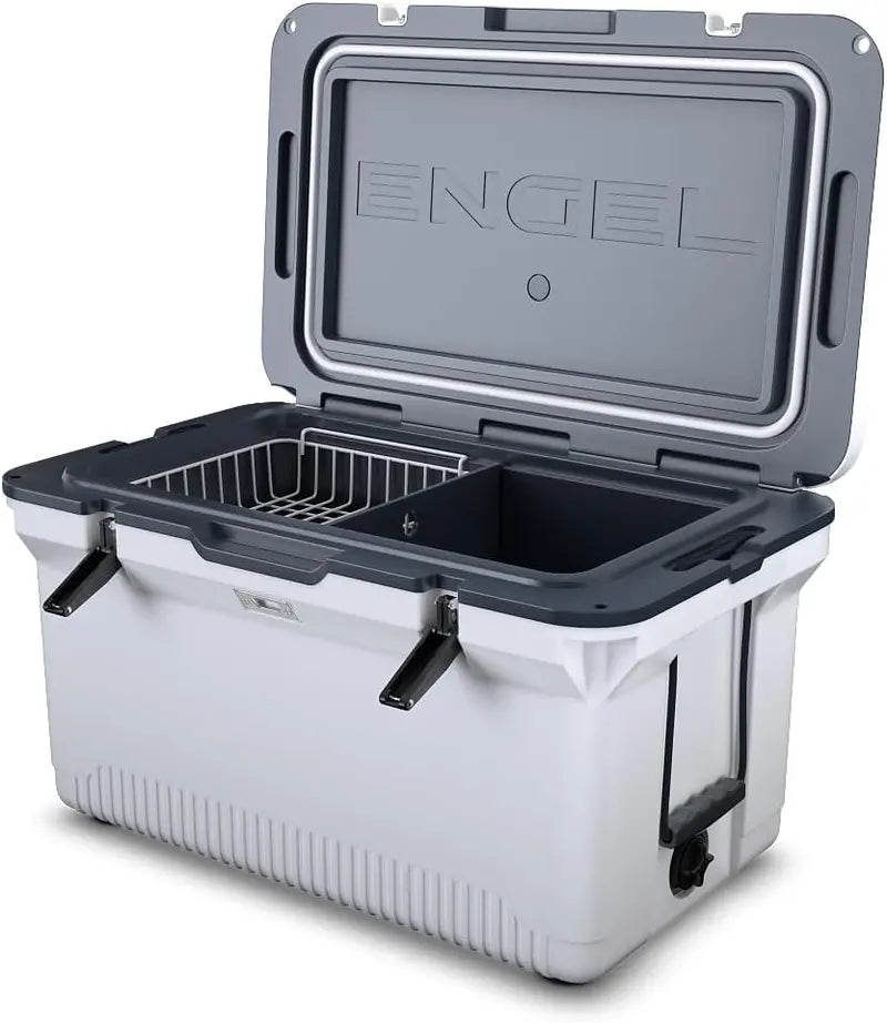 60-Quart Ultra-Lightweight Injection-Molded Cooler  7-Day Ice Retention, Wire Basket, Divider & Built-In Bottle Opener