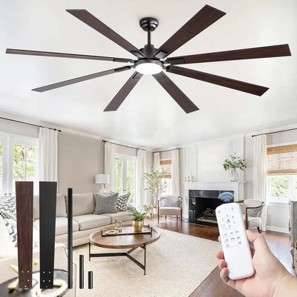 Zmishibo 72-Inch Ceiling Fan with Integrated Light & Remote Control  Indoor/Outdoor Rated