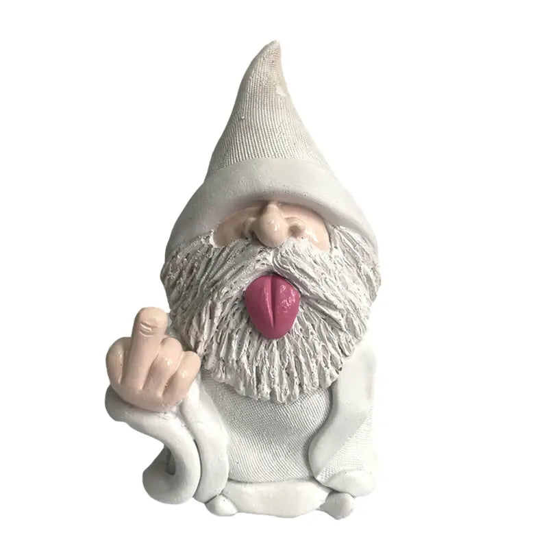 Charming Playful Gnome Figurine  Whimsical Outdoor Decoration