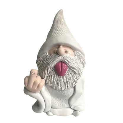 Charming Playful Gnome Figurine  Whimsical Outdoor Decoration