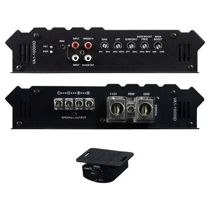 Power Acoustik 10,000W Class D Mono Car Amplifier  High-Power 1-Ohm Stable Audio Amplifier for Subwoofers