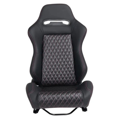 Premium Racing-Style Car Seat Set  Dual-Slider Design with Synthetic Suede Upholstery (Pair)
