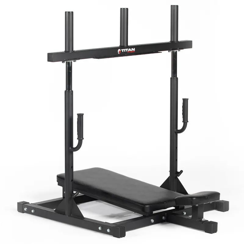 Titan Fitness Vertical Leg Press Machine, 400 LB Capacity, Olympic Plate Compatible, Adjustable Height, Lower Body Workout