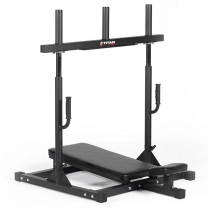 Titan Fitness Vertical Leg Press Machine, 400 LB Capacity, Olympic Plate Compatible, Adjustable Height, Lower Body Workout