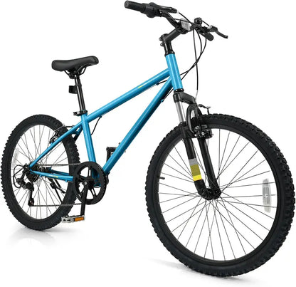 Kids’ 20- and 24-Inch Mountain Bike  6-Speed Drivetrain with Front Suspension Fork