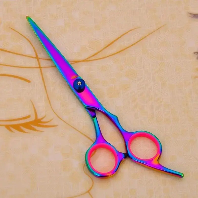 Premium Stainless Steel Hair Cutting Scissors & Comb Set  Curved Handle, Portable, Easy to Clean