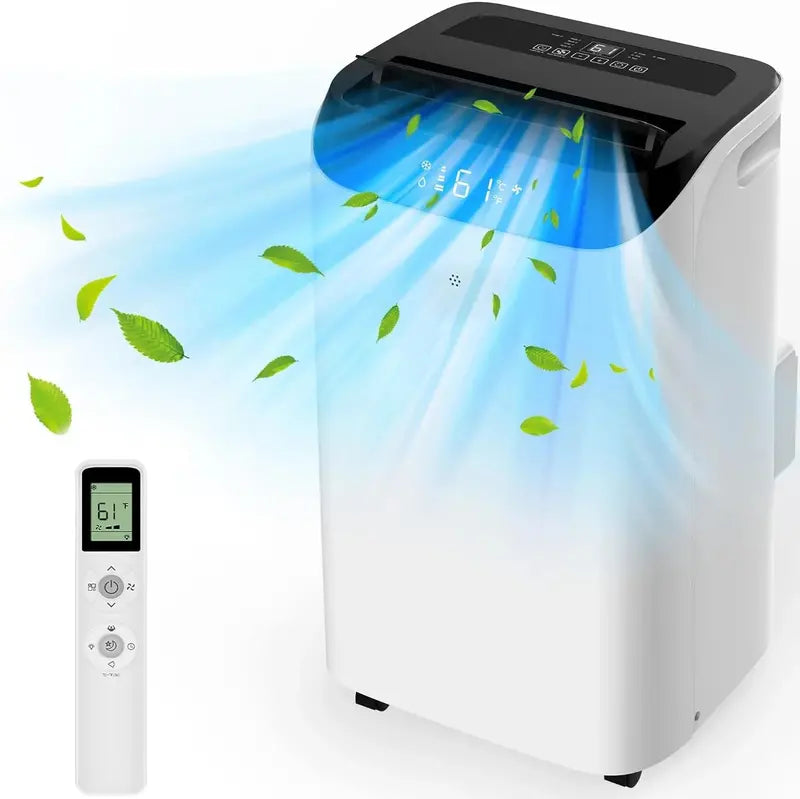 14000 BTU Portable AC Unit with Remote: 3-in-1 Cooling, Fan & Dehumidifying for Rooms Up to 700 Sq Ft