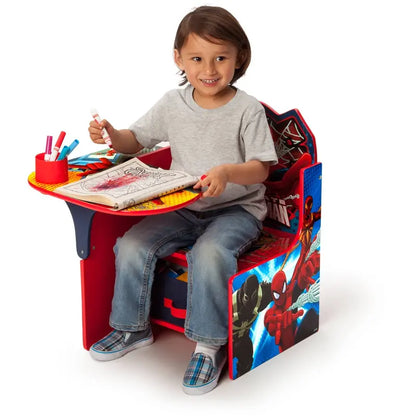 Delta Children Marvel Spider-Man Desk Chair with Storage Bin, Greenguard Gold Certified