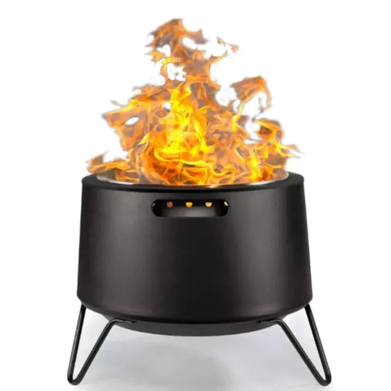 20-Inch Smokeless Wood Fire Pit  Stylish, Efficient Outdoor Social Fire Feature