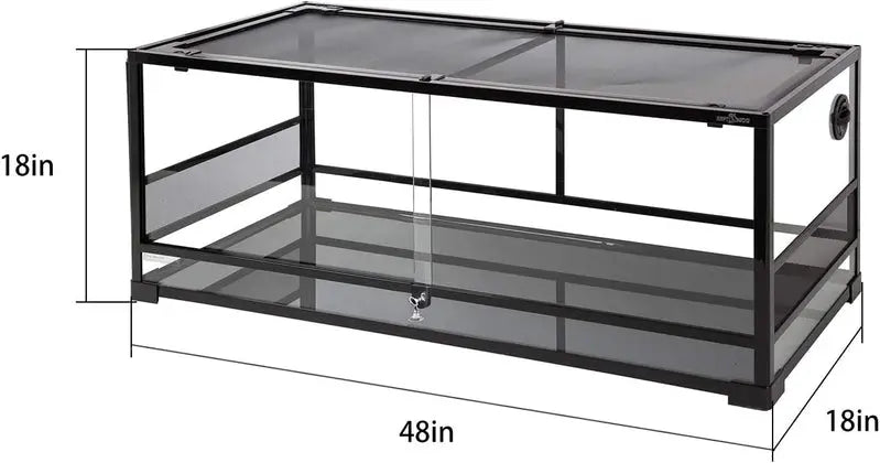 REPTI ZOO 67-Gallon Sliding-Glass Reptile Terrarium  48¡å x 18¡å x 18¡å