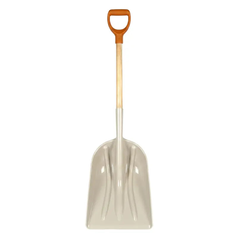 Wide Poly Scoop Shovel with Durable Hardwood Handle  Heavy-Duty Yard Tool
