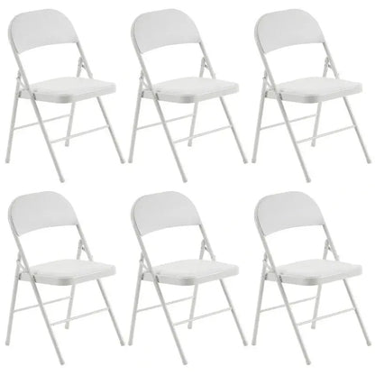 Elegant Foldable PVC-and-Iron Convention Chairs  Lightweight White Event Seating for Exhibitions