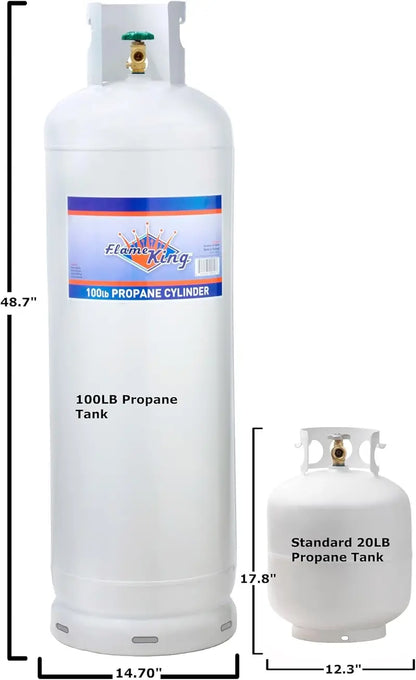 100-Lb Steel Propane Tank with POL Valve  Industrial-Grade LP Cylinder