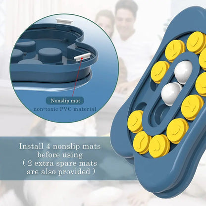 Gewiwss Dog Puzzle Toys[Difficulty-Level Adjustable] , Interactive Dog Toys for IQ Training and Mental Enrichment, Bone Shape Dog Enrichment Toy Gifts
