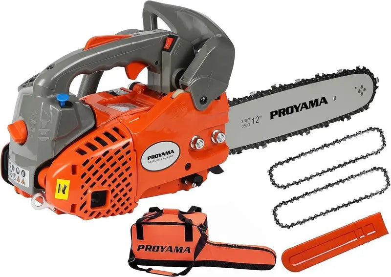 12-Inch 26cc Top-Handle Gas Chainsaw  Lightweight Petrol-Powered Tool for Precision Tree and Branch Cutting