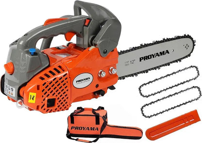 12-Inch 26cc Top-Handle Gas Chainsaw  Lightweight Petrol-Powered Tool for Precision Tree and Branch Cutting