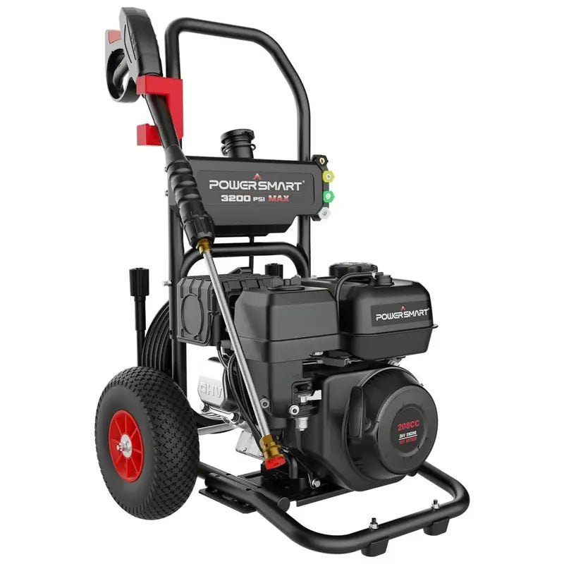 PowerSmart 3200 PSI Gas-Powered Pressure Washer  208cc Engine, 5-Mode Nozzle, 25-Foot Hose, CARB-Certified