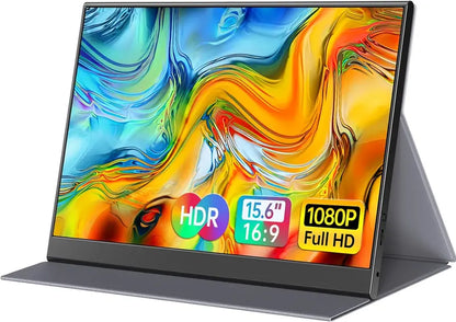 ForHelp 15.6inch Portable Monitor,1080P USB-C HDMI Second External Monitor for Laptop